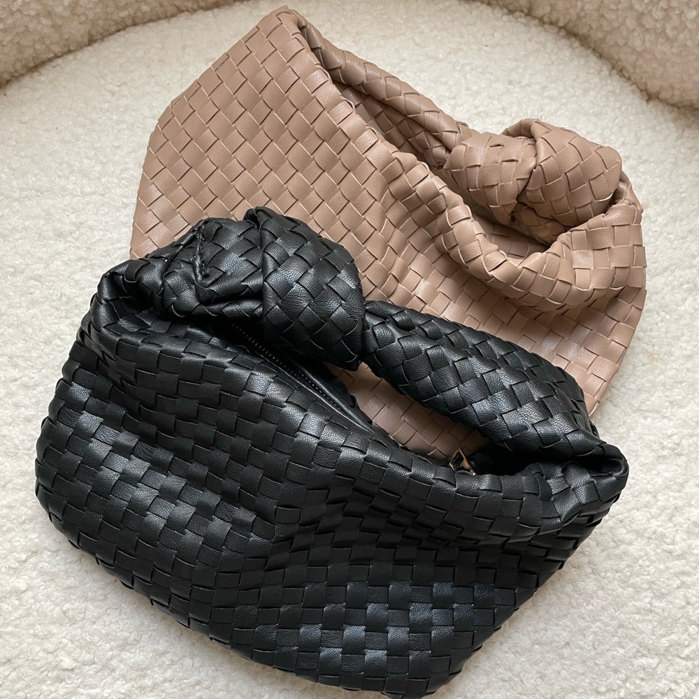 Petal & Pup Woven Black and Tan Bags